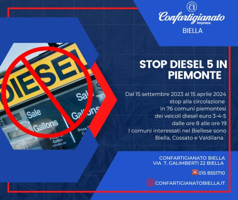 PIEMONTE: STOP AI DIESEL EURO 5