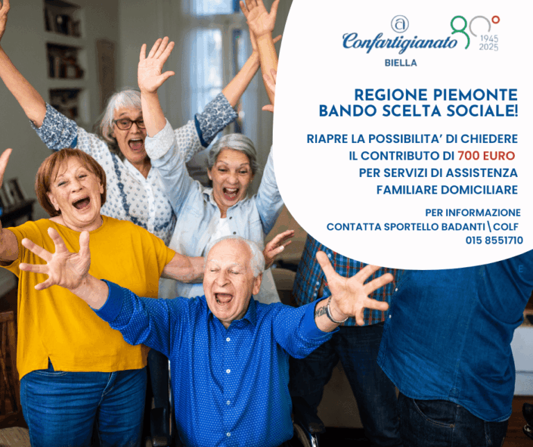 REGIONE PIEMONTE Scelta Sociale – Buono domiciliarità 2026/2027