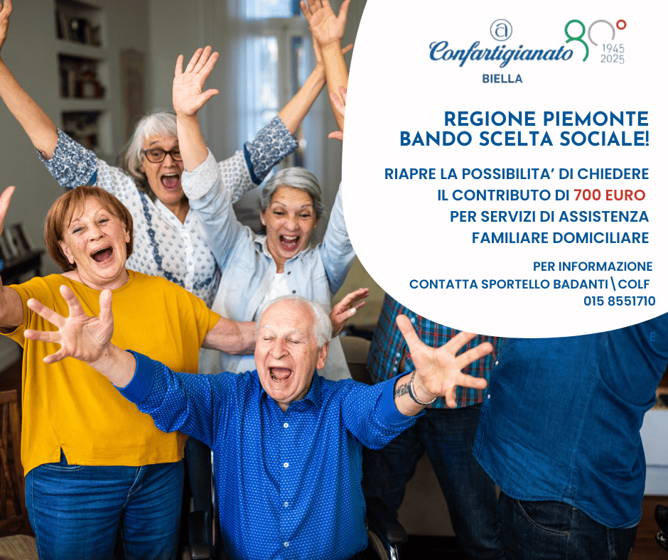 REGIONE PIEMONTE Scelta Sociale – Buono domiciliarità 2026/2027