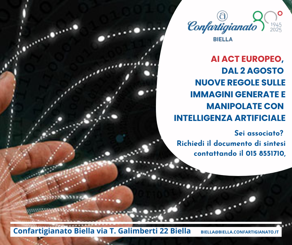 AI Act europeo, dal 2 agosto nuove regole sulle immagini generate e manipolate con Intelligenza Artificiale