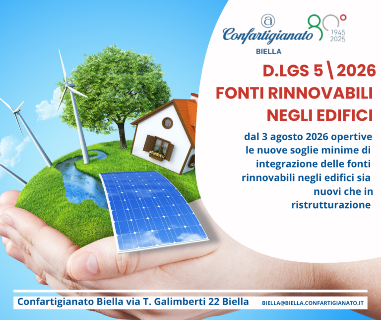 RINNOVABILI IN EDILIZIA, LE NOVITA’ DEL DLgs 5/26